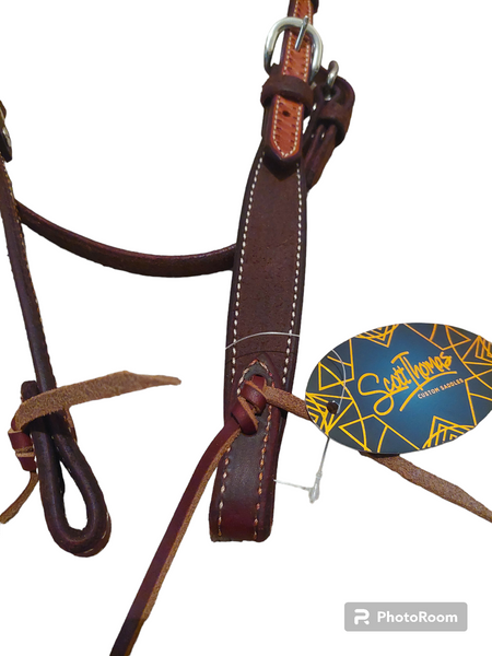 Browband Chocolate Roughout Headstall – Ropes And Tack